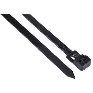 Cable Tie 150mm x 4,8mm black, releasable (Bag of 100)