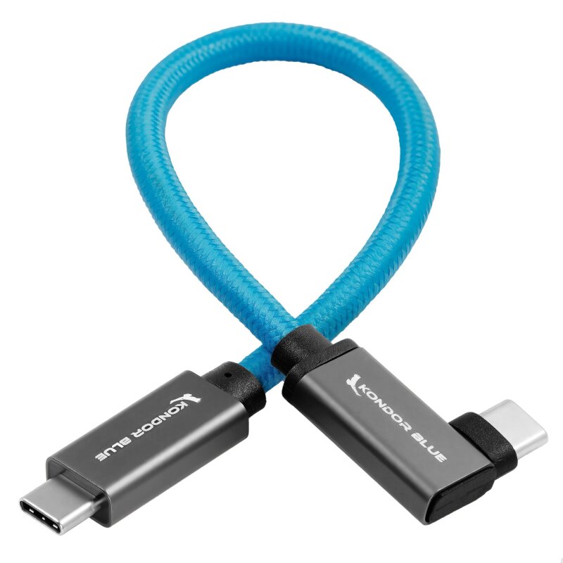 Kondor Blue USB C to USB C High Cable for SSD Recording - Right