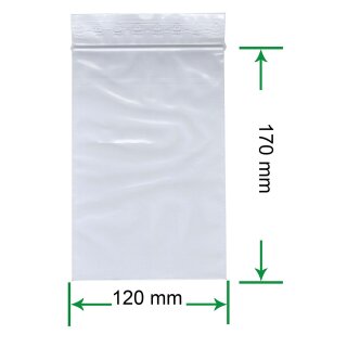 HeiZip 100 x Clear Pocket 120 x 170 mm, 90 mµ/MY (extra strong, transparent